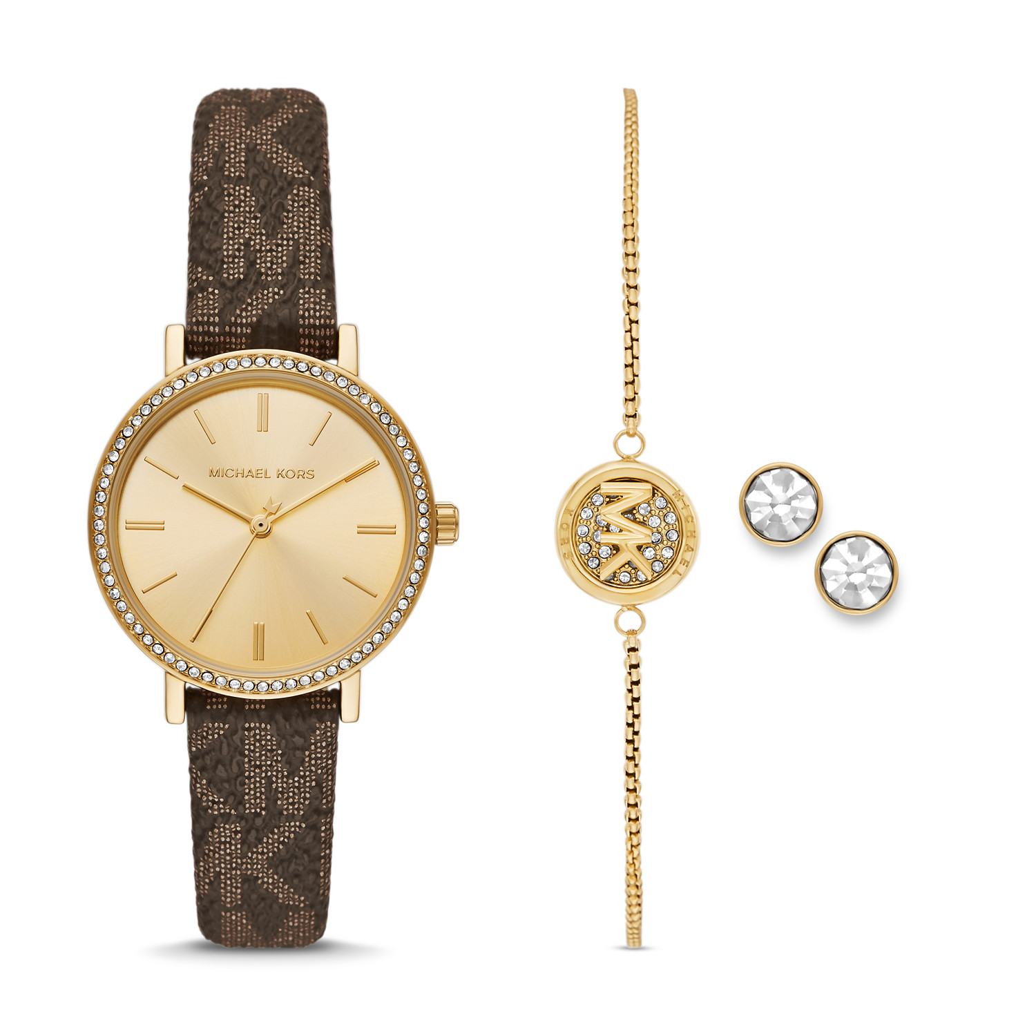 Michael Kors Women's Jewellery Set - watch, Bracelet & Earrings (mko9001set) - addyson Collection