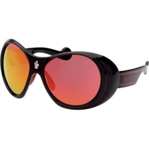 Moncler Sunglasses Black & Red Oval ***special Price*** (ML0148 6401C) Men EYEWEAR