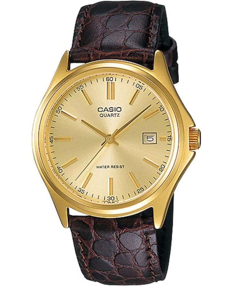Casio Collection Date Leather - Gold (MTP-1183Q-9ADF) Men's Watch