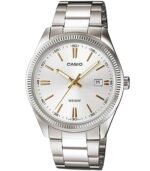 Casio Collection Date - Silver. Gold Indexes (MTP-1302D-7A2VDF) Men's Watch