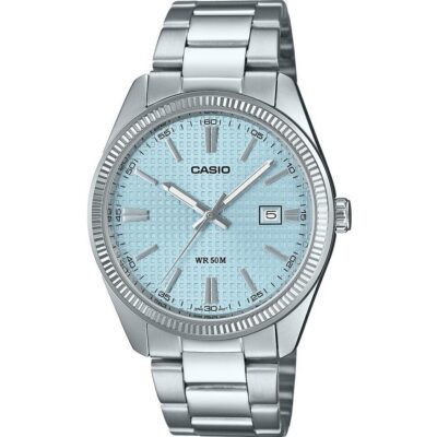 Casio Collection Date - Golf Ball Dial - Light Blue (MTP-1302PE-2AVEF) Men WATCHES
