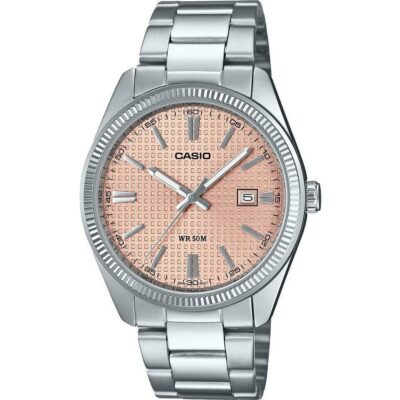 Casio Collection Date - Golf Ball Dial - Antique Pink (MTP-1302PE-4AVEF) Unisex WATCHES