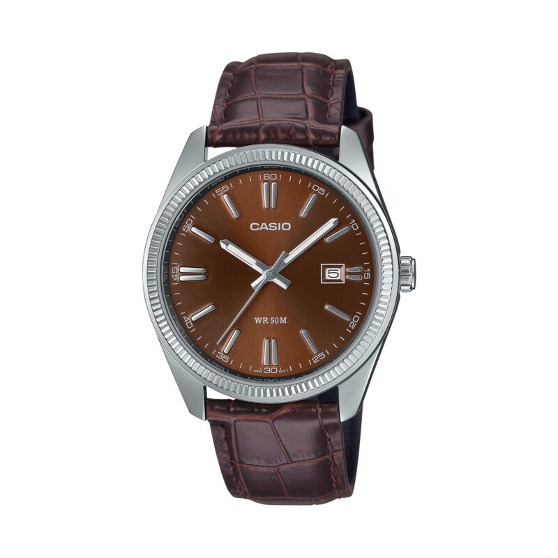 Casio Collection Date. Leather - Bronze (MTP-1302PL-5AVEF) Men's Watch Casio Collection Date. Leather - Bronze (MTP-1302PL-5AVEF) Men's Watch