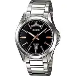 Casio Collection Day Date - Black Rose Gold Index (MTP-1370D-1A2VDF) Men WATCHES
