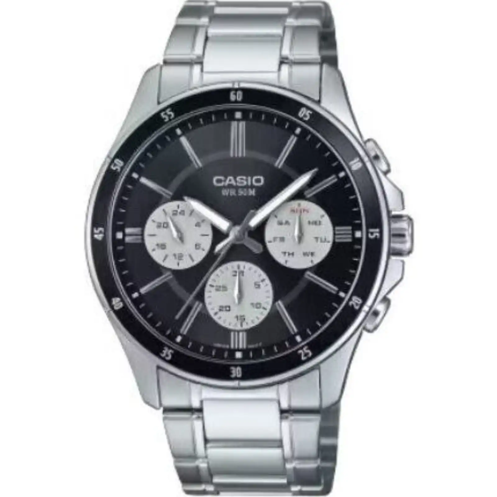 Casio Collection Multifunction Calendar - Black & White Panda (MTP-1374D-1A3VDF) Men WATCHES Casio Collection Multifunction Calendar - Black & White Panda (MTP-1374D-1A3VDF) Men WATCHES