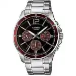 Casio Collection Multifunction Calendar - Black & Bordeaux (MTP-1374D-5AVDF) Men WATCHES