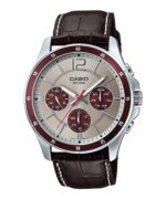 Casio Collection Multifunction Calendar. Leather - Two Tones (MTP-1374L-7A1VDF) Men's Watch
