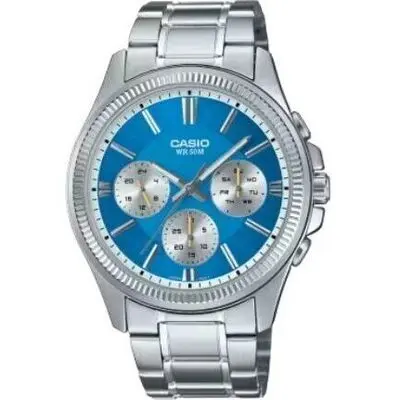 Casio Collection Multifunction Calendar - Light Blue (MTP-1375D-2A2VDF) Men WATCHES