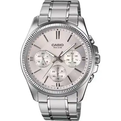 Casio Day Date Multifunction - Silver (MTP-1375D-7AVDF) Men WATCHES