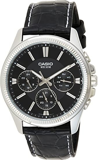 Casio Day date multifunction, leather - black (mtp-1375l-1avdf) Men's Watch 1 Casio Day Date Multifunction. Leather - Black (MTP-1375L-1AVDF) Men's Watch