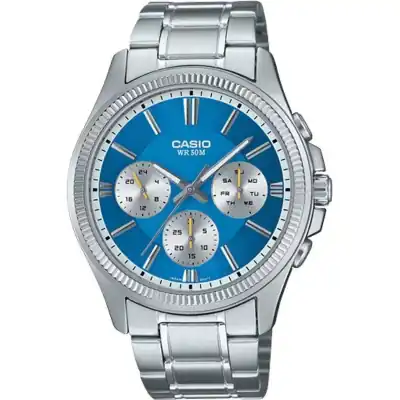 Casio Day Date Multifunction - Light Blue (MTP-1375PD-2A2VEF) Men WATCHES