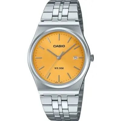Casio Collection date - ocher yellow  (mtp-b145d-9avef) - Men's Watch