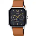 Casio Collection Moonphases Leather - Black (MTP-M305L-1AVER) Unisex WATCHES