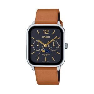 Casio Collection Moonphases Leather - Black (MTP-M305L-1AVER) Unisex Watch