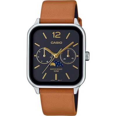 Casio Collection Moonphases Leather - Black (MTP-M305L-1AVER) Unisex WATCHES