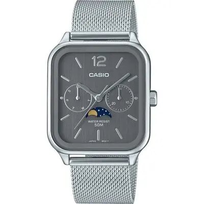 Casio Collection Moonphases - Grey Mesh (MTP-M305M-8AVER) Men WATCHES