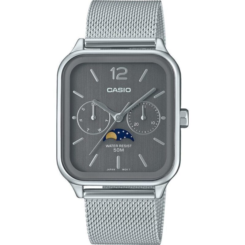 Casio Collection Moonphases - Grey Mesh (MTP-M305M-8AVER) Men WATCHES Casio Collection Moonphases - Grey Mesh (MTP-M305M-8AVER) Men WATCHES