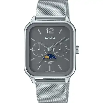 Casio Collection Moonphases - Grey Mesh (MTP-M305M-8AVER) Men WATCHES