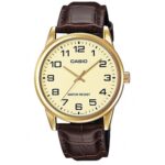 Casio Collection Only Time Gold. Leather - Champagne (MTP-V001GL-9BUDF) Men's Watch