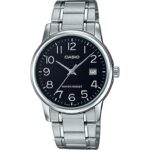 Casio Collection Date Steel - Black (MTP-V002D-1BUDF) Men WATCHES