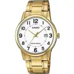Casio Collection Date Gold - White (MTP-V002G-7B2UDF) Men WATCHES