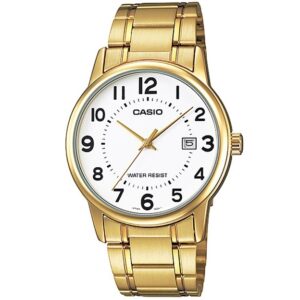 Casio Collection Date Gold - White (MTP-V002G-7B2UDF) Men WATCHES