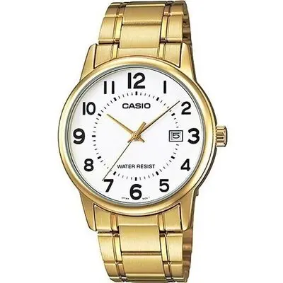 Casio Collection Date Gold - White (MTP-V002G-7B2UDF) Men WATCHES