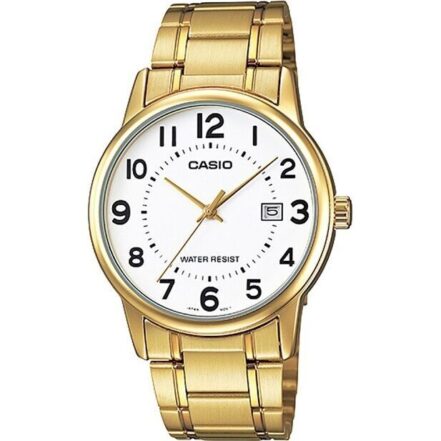 Casio Collection Date Gold - White (MTP-V002G-7B2UDF) Men WATCHES