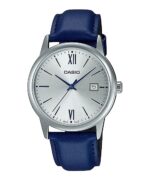 Casio Collection Date. Leather - Silver (MTP-V002L-2B3UDF) Men's Watch