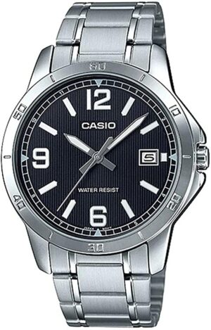 Casio Collection Casual Date - Black (MTP-V004D-1B2UDF) Men's Watch