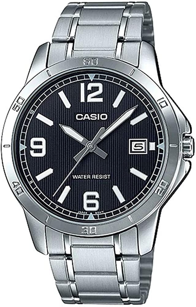 Casio Collection Casual Date - Black (MTP-V004D-1B2UDF) Men's Watch
