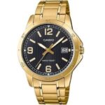 Casio Collection Casual Date Gold - Black (MTP-V004G-1BUDF) Men WATCHES