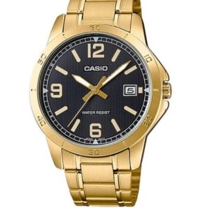 Casio Collection Casual Date Gold - Black (MTP-V004G-1BUDF) Men WATCHES