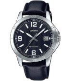 Casio Collection Casual Date. Leather - Black (MTP-V004L-1BUDF) Men's Watch
