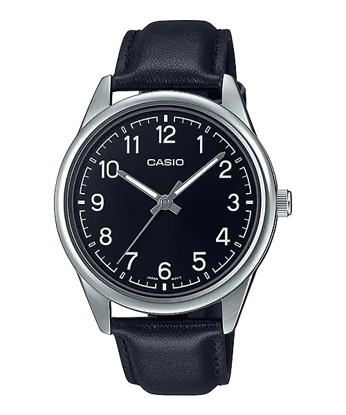 Casio Collection Casual. Leather - Black (MTP-V005L-1B4UDF) Men's Watch