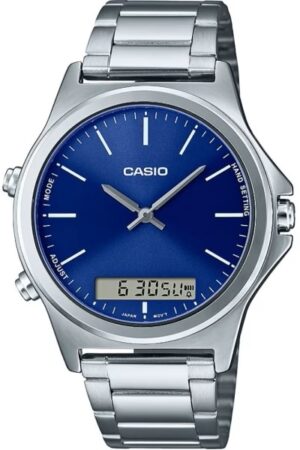 Casio Collection Ana-digit Alarm - Blue (MTP-VC01D-2EUDF) Men's Watch