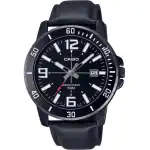 Casio Sport Collection Diver 50m Leather - Full Black (MTP-VD01BL-1BVUDF) Men WATCHES