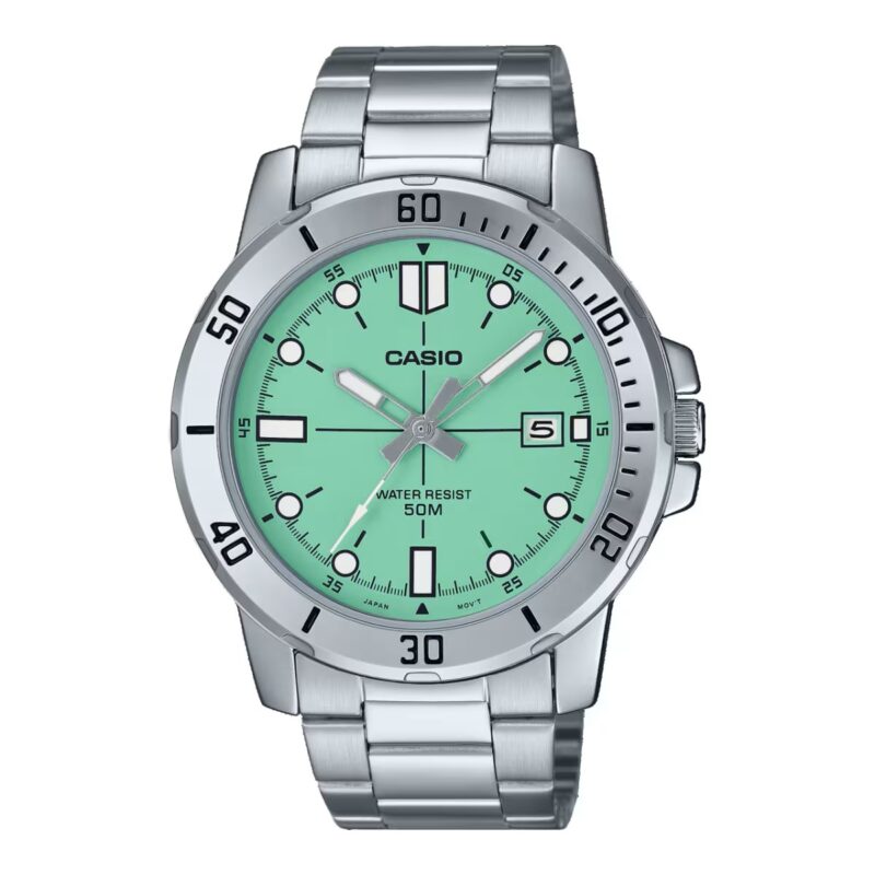 Casio Sport Collection Diver 50m - Aqua Green (MTP-VD01D-3E1VUDF) Men's Watch