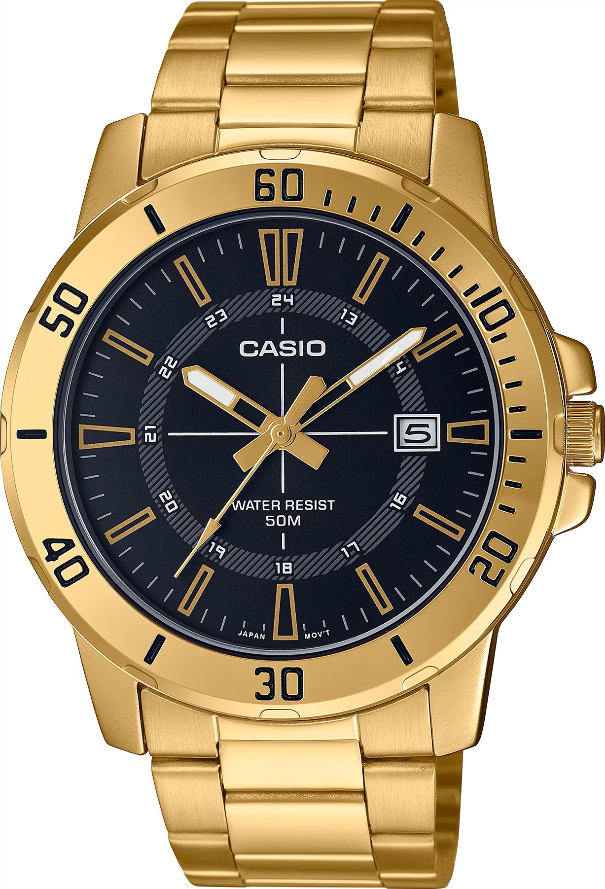 Casio Sport Collection Diver 50m Gold - Black (MTP-VD01G-1CVUDF) Men's Watch