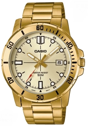 Casio Sport Collection Diver 50m - Full Gold (MTP-VD01G-9EVUDF) Men's Watch