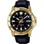 Casio Sport Collection Diver 50m Leather - Black (MTP-VD01GL-1EVUDF) Men WATCHES
