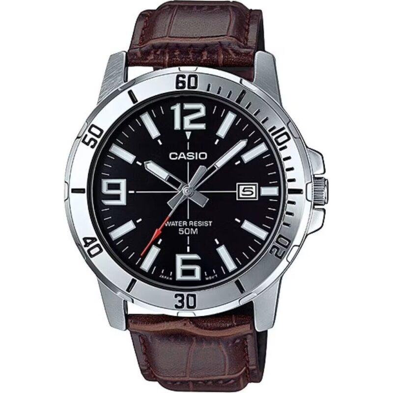 Casio Sport Collection Diver 50m Leather - Brown (MTP-VD01L-1BVUDF) Men WATCHES