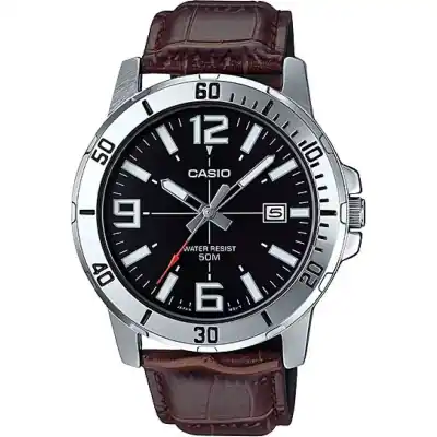 Casio Sport Collection Diver 50m Leather - Brown (MTP-VD01L-1BVUDF) Men WATCHES