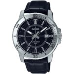 Casio Sport Collection Diver 50m Leather - Black (MTP-VD01L-1CVUDF) Men's Watch