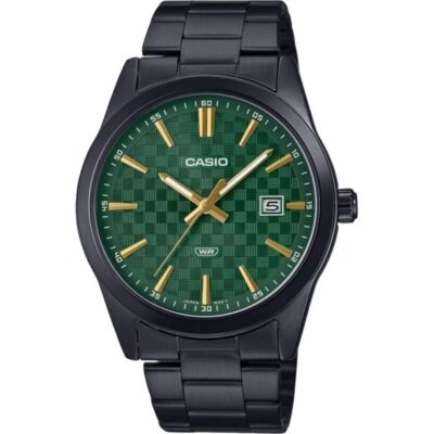 Casio Collection Date - Carbon Look - Green (MTP-VD03B-3AUDF) Men WATCHES