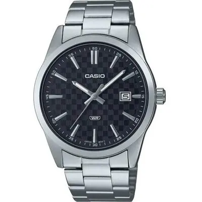 Casio Collection Date - Carbon Look - Black (MTP-VD03D-1AUDF) Men WATCHES