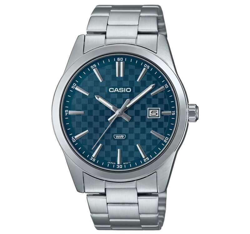 Casio Collection Date - Carbon Look - Petrol Blue (MTP-VD03D-2A2UDF) Men's Watch