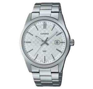 Casio Collection Date - Carbon Look - Silver (MTP-VD03D-7AUDF) Men's Watch