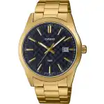 Casio Collection Date Gold - Carbon Look - Black (MTP-VD03G-1AUDF) Men WATCHES