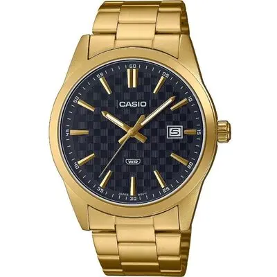 Casio Collection Date Gold - Carbon Look - Black (MTP-VD03G-1AUDF) Men WATCHES